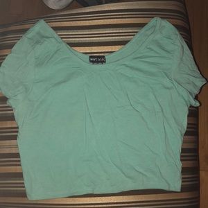 Baby blue crop top
